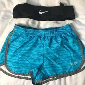 Blue Patterned Champion Shorts
